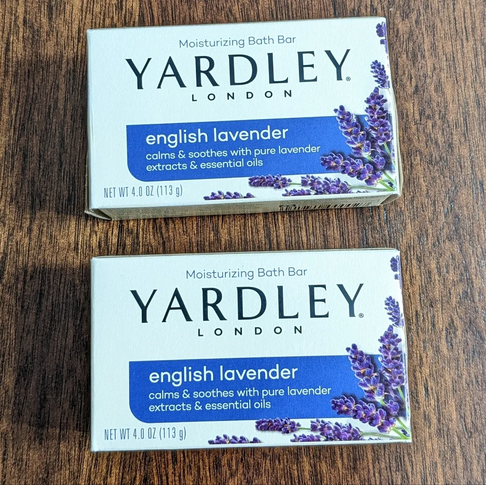 Yardley London English Lavender Moisturizing Bath Soaps Bundle of 2, 4.0 oz.